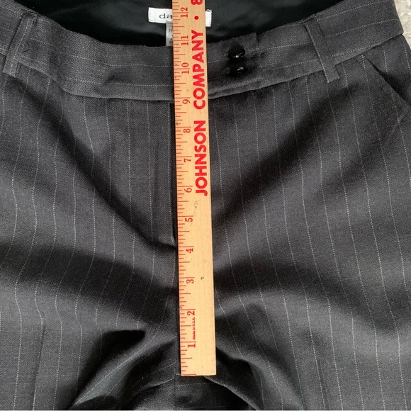 david n Pants PinStriped Wide Straight Leg ~ Charcoal w/Silvery Stripe ~ Size 10 - Picture 10 of 14